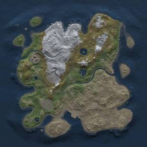 Thumbnail Rust Map: Procedural Map, Size: 3000, Seed: 784, 9 Monuments