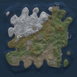 Thumbnail Rust Map: Procedural Map, Size: 3500, Seed: 1306, 15 Monuments