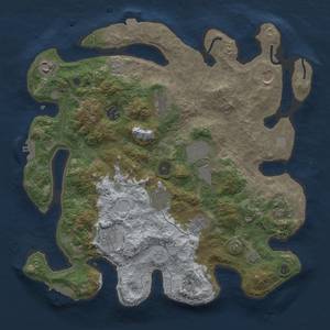 Thumbnail Rust Map: Procedural Map, Size: 3700, Seed: 82442866, 18 Monuments