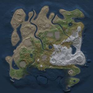 Thumbnail Rust Map: Procedural Map, Size: 3500, Seed: 186074872, 15 Monuments