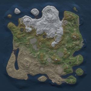 Thumbnail Rust Map: Procedural Map, Size: 3600, Seed: 13624, 16 Monuments