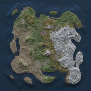 Thumbnail Rust Map: Procedural Map, Size: 3500, Seed: 1555847773, 16 Monuments