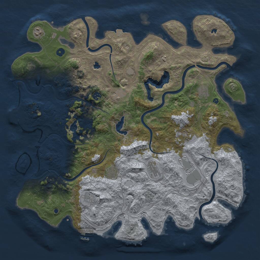 Rust Map: Procedural Map, Size: 4750, Seed: 510, 16 Monuments