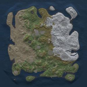 Thumbnail Rust Map: Procedural Map, Size: 4000, Seed: 1427087973, 19 Monuments