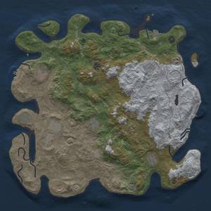 Thumbnail Rust Map: Procedural Map, Size: 4500, Seed: 1834006252, 19 Monuments