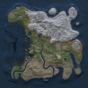 Thumbnail Rust Map: Procedural Map, Size: 3500, Seed: 322954374, 15 Monuments