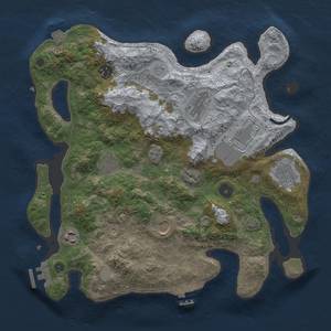 Thumbnail Rust Map: Procedural Map, Size: 3500, Seed: 322954374, 16 Monuments