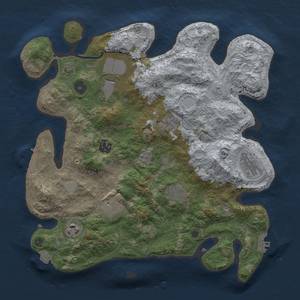 Thumbnail Rust Map: Procedural Map, Size: 3500, Seed: 630345906, 16 Monuments