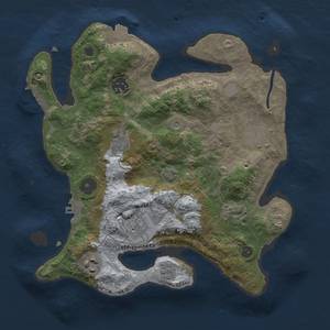 Thumbnail Rust Map: Procedural Map, Size: 3000, Seed: 232513024, 14 Monuments