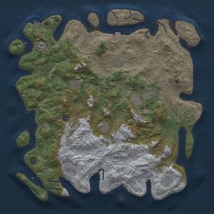 Thumbnail Rust Map: Procedural Map, Size: 4500, Seed: 64118, 19 Monuments