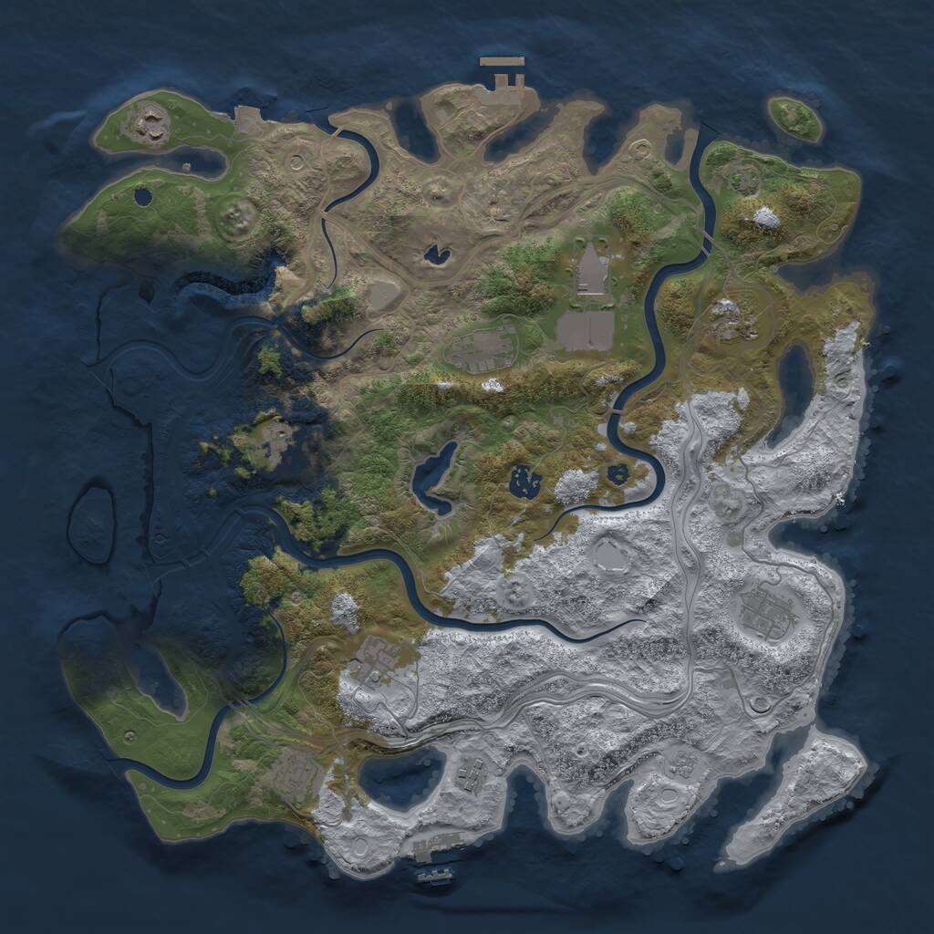 Rust Map: Procedural Map, Size: 4250, Seed: 6888912, 16 Monuments