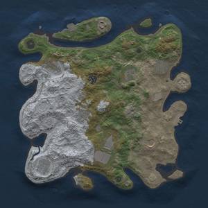 Thumbnail Rust Map: Procedural Map, Size: 3500, Seed: 1920963533, 17 Monuments