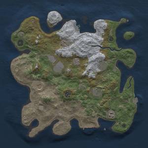 Thumbnail Rust Map: Procedural Map, Size: 3500, Seed: 1415860316, 14 Monuments