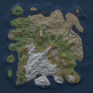 Thumbnail Rust Map: Procedural Map, Size: 3750, Seed: 755427679, 16 Monuments