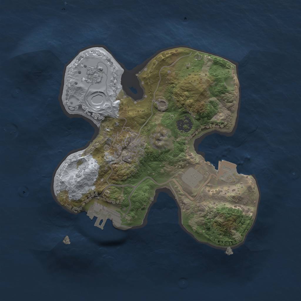 Rust Map: Procedural Map, Size: 1900, Seed: 1874976746, 5 Monuments