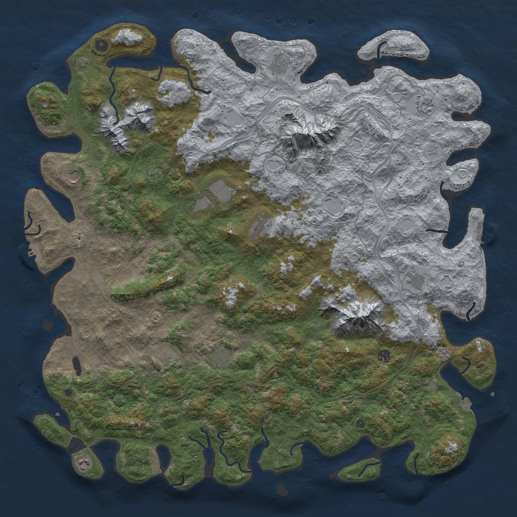 Rust Map: Procedural Map, Size: 6000, Seed: 1599824803, 19 Monuments