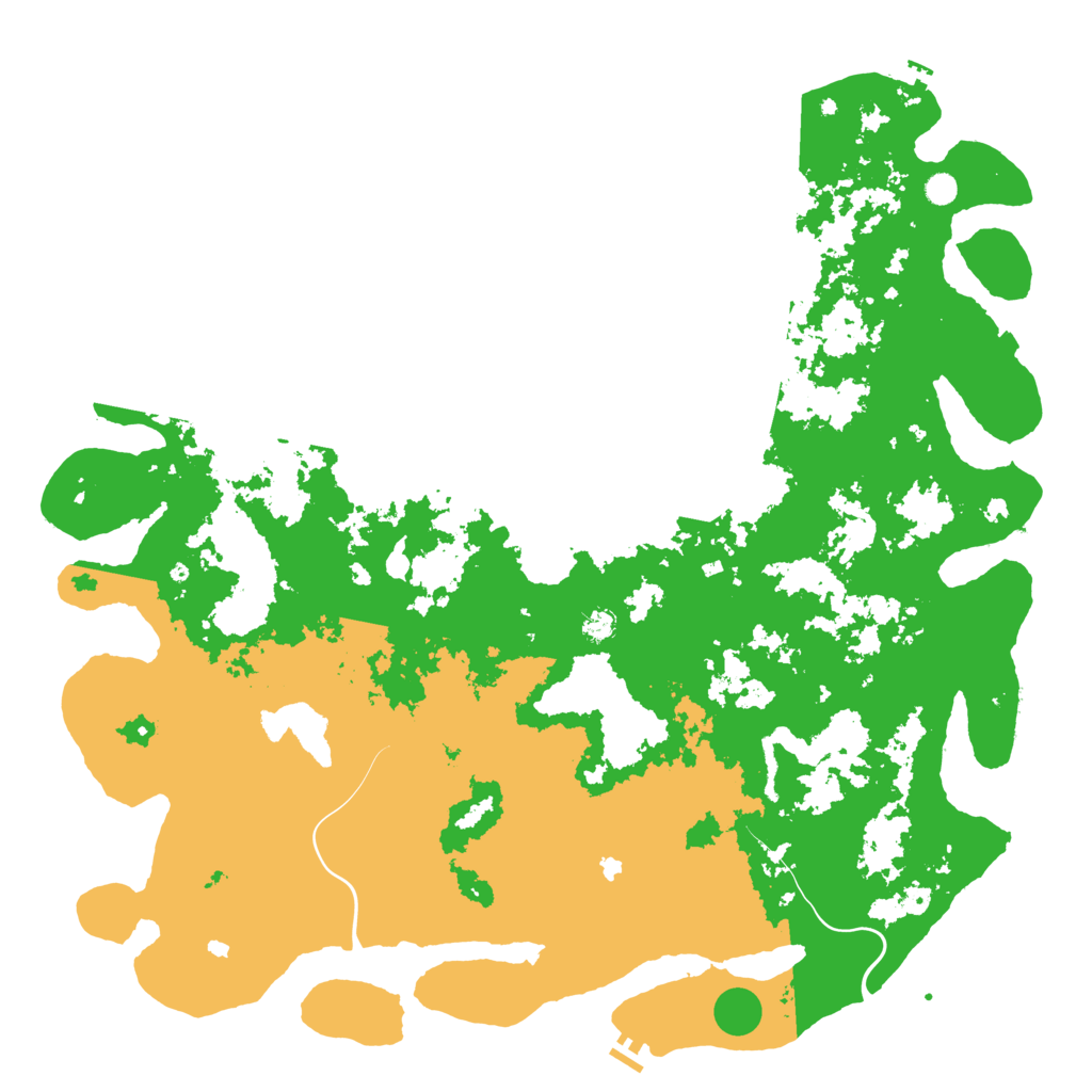 Biome Rust Map: Procedural Map, Size: 6000, Seed: 1287939664
