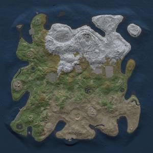 Thumbnail Rust Map: Procedural Map, Size: 3500, Seed: 932741336, 16 Monuments