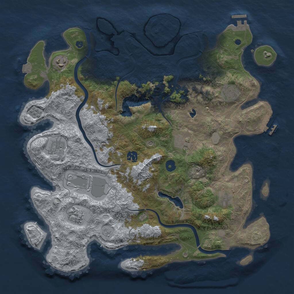 Rust Map: Procedural Map, Size: 4000, Seed: 6547203, 15 Monuments