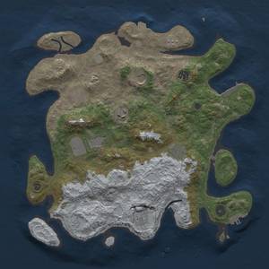 Thumbnail Rust Map: Procedural Map, Size: 3750, Seed: 26537, 16 Monuments