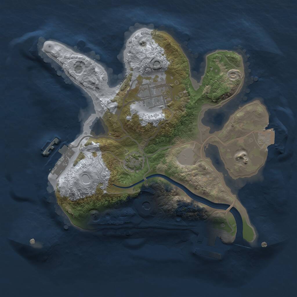 Rust Map: Procedural Map, Size: 2200, Seed: 11242, 6 Monuments