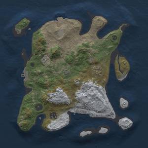 Thumbnail Rust Map: Procedural Map, Size: 3000, Seed: 1495282403, 11 Monuments