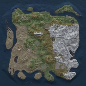 Thumbnail Rust Map: Procedural Map, Size: 4000, Seed: 1109751035, 19 Monuments