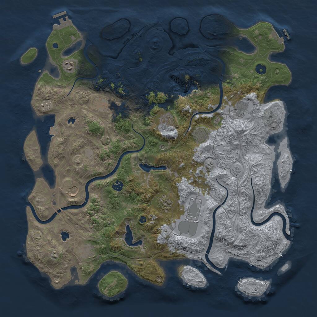 Rust Map: Procedural Map, Size: 4500, Seed: 177, 17 Monuments