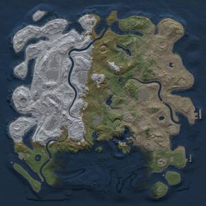 Thumbnail Rust Map: Procedural Map, Size: 4500, Seed: 1275215693, 16 Monuments