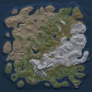 Thumbnail Rust Map: Procedural Map, Size: 5000, Seed: 1594782061, 16 Monuments