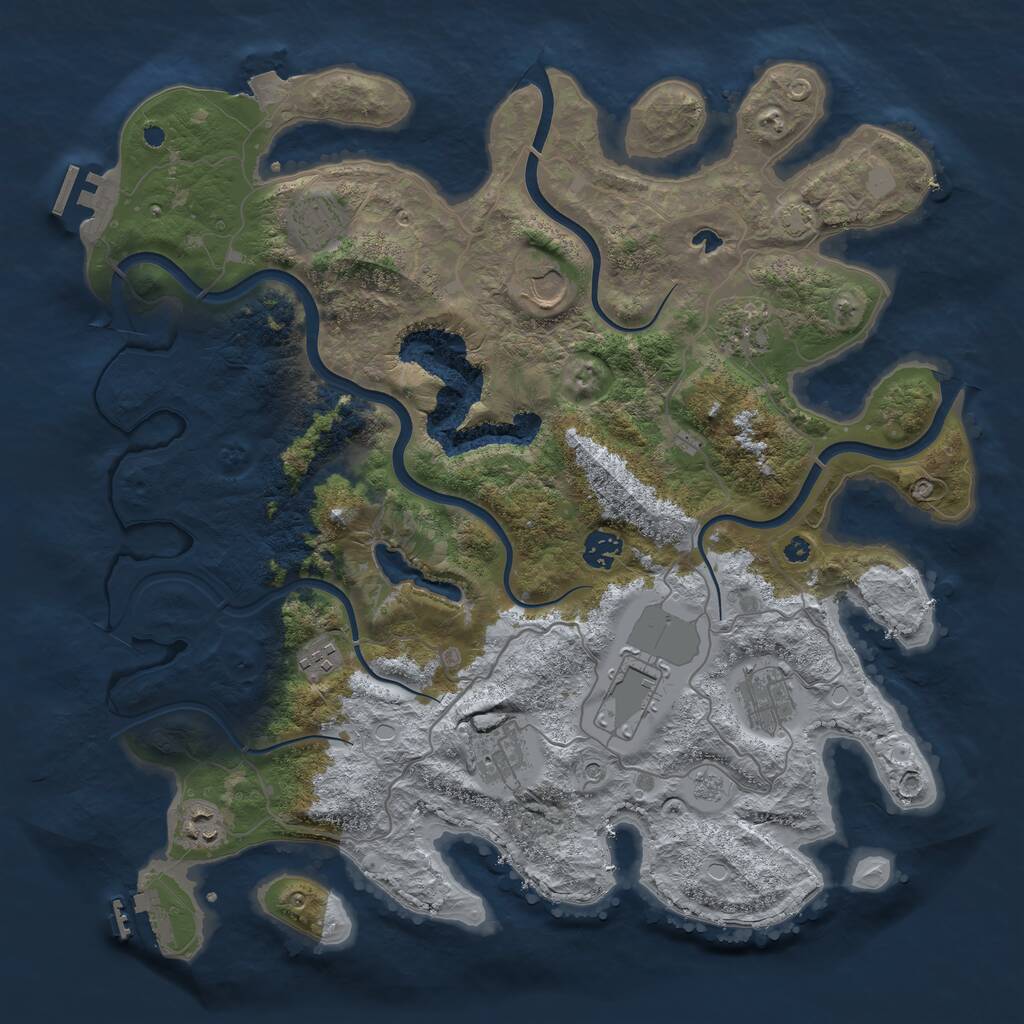Rust Map: Procedural Map, Size: 4000, Seed: 22346876, 15 Monuments