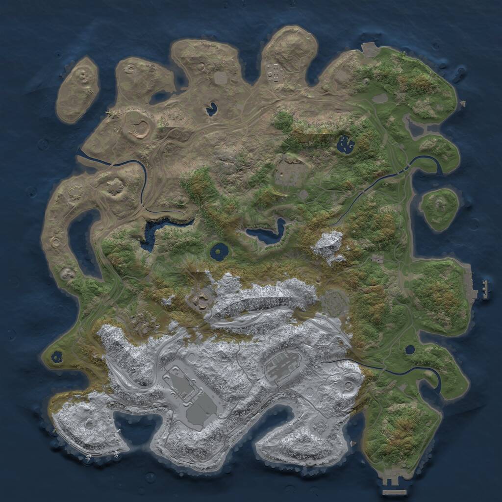 Rust Map: Procedural Map, Size: 4250, Seed: 24169, 15 Monuments