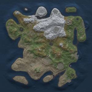 Thumbnail Rust Map: Procedural Map, Size: 3300, Seed: 1336623840, 15 Monuments