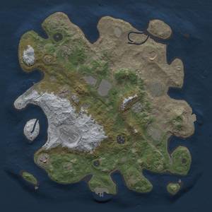 Thumbnail Rust Map: Procedural Map, Size: 3500, Seed: 1878308447, 16 Monuments