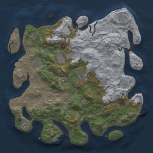 Thumbnail Rust Map: Procedural Map, Size: 4000, Seed: 1267392148, 18 Monuments