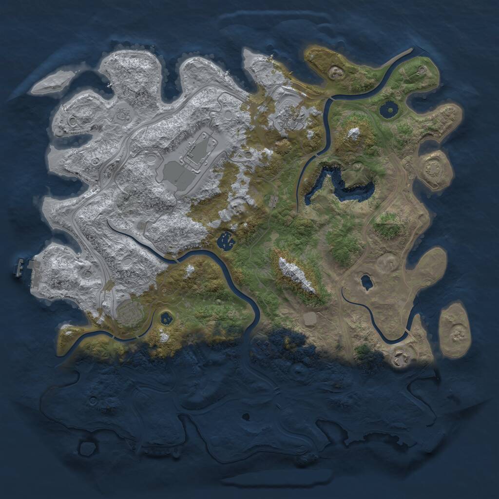 Rust Map: Procedural Map, Size: 4250, Seed: 625092173, 12 Monuments