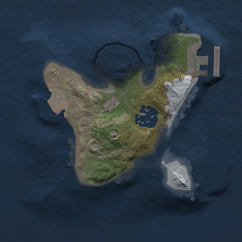 Rust Map: Procedural Map, Size: 1600, Seed: 946200857, 3 Monuments