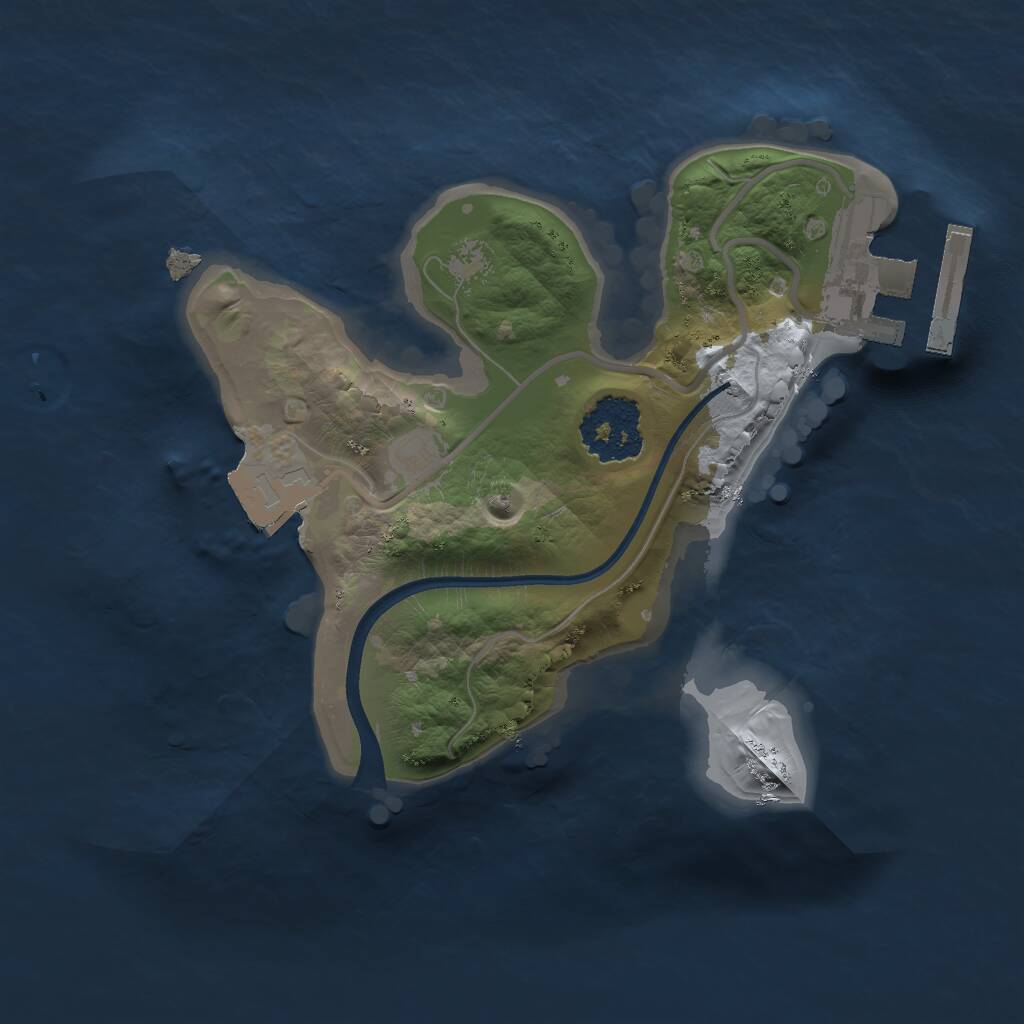 Rust Map: Procedural Map, Size: 1600, Seed: 946200857, 2 Monuments