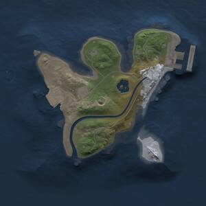 Thumbnail Rust Map: Procedural Map, Size: 1600, Seed: 946200857, 2 Monuments