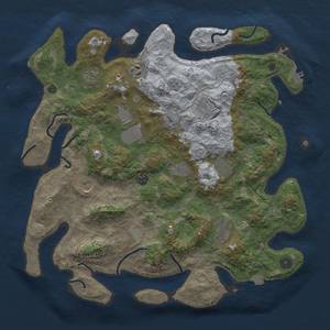 Thumbnail Rust Map: Procedural Map, Size: 4100, Seed: 44442, 17 Monuments