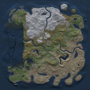 Thumbnail Rust Map: Procedural Map, Size: 4400, Seed: 9524982, 16 Monuments