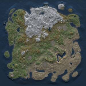 Thumbnail Rust Map: Procedural Map, Size: 4400, Seed: 9524982, 16 Monuments