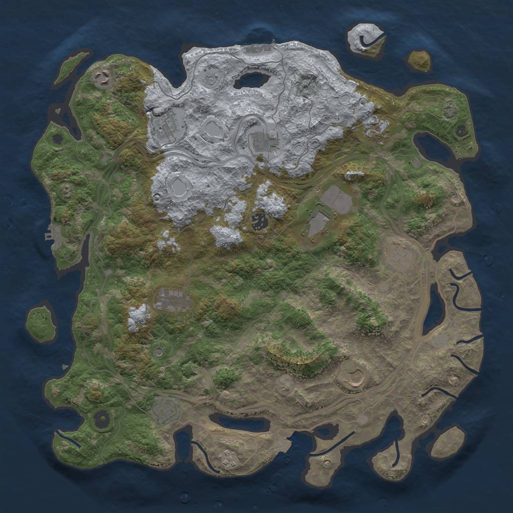 Rust Map: Procedural Map, Size: 4400, Seed: 9524982, 19 Monuments