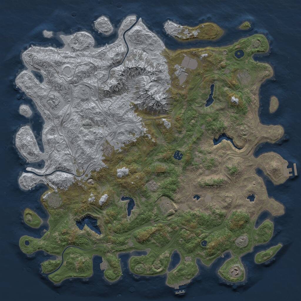 Rust Map: Procedural Map, Size: 5000, Seed: 944432958, 15 Monuments