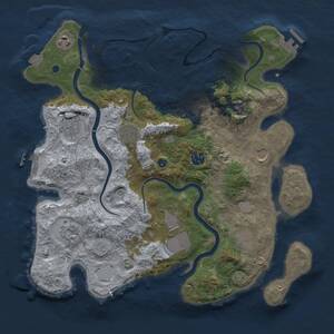 Thumbnail Rust Map: Procedural Map, Size: 3750, Seed: 1541829423, 16 Monuments