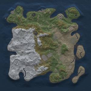 Thumbnail Rust Map: Procedural Map, Size: 3750, Seed: 1541829423, 17 Monuments