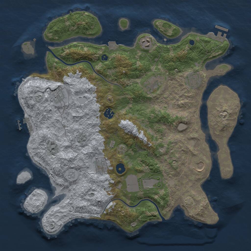 Rust Map: Procedural Map, Size: 3800, Seed: 20159939, 15 Monuments