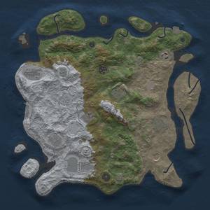 Thumbnail Rust Map: Procedural Map, Size: 3800, Seed: 20159939, 17 Monuments