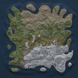 Thumbnail Rust Map: Procedural Map, Size: 4120, Seed: 444456, 19 Monuments