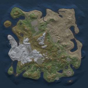 Thumbnail Rust Map: Procedural Map, Size: 3500, Seed: 2020238424, 16 Monuments